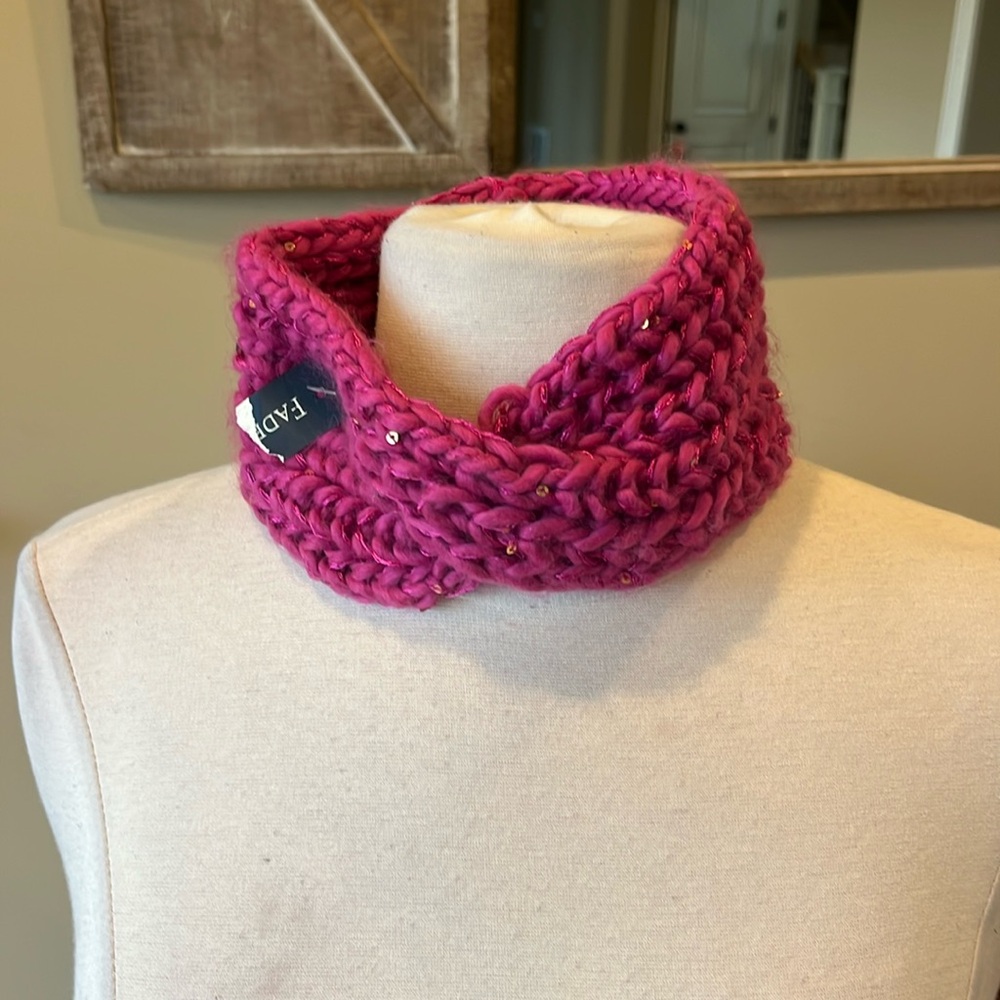 Crochet Pink Headband Ear Muffs Warmer